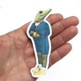 Cute Alligator Sticker, Weird Vinyl Stickers, Laptop Decal, Bumper Pack, Florida Decals, Vintage Retro Collage, Strange Ugly Surreal Art