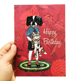 Japanese Chin Dog Birthday Card