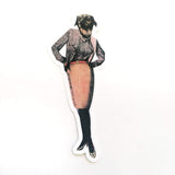 Vintage Inspired Vinyl Stickers - Dog Lady Vinyl Sticker www.pergamopapergoods.com