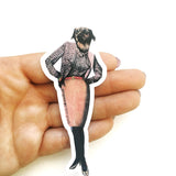 Vintage Inspired Vinyl Stickers - Dog Lady Vinyl Sticker www.pergamopapergoods.com