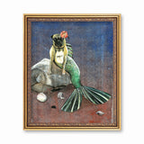 Unique Wall Art for Pug Owners and Dog Lovers - Mermaid Pug Art Print by Pergamo Paper Goods