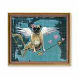 Gifts for Pug Lovers - Original Illustrations - Love Pug Art Print by Pergamo Paper Goods