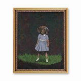 Playful Art for Dog Lovers - Dachshund Girl Art Print - 8x10" art by Pergamo Paper Goods