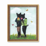 Gay Art for French Bulldog Owners - Ice Cream Frenchies Art Print by Pergamo Paper Goods