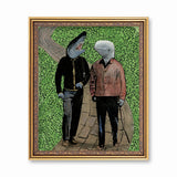 Fun Gay Art - Ocean Friends Art Print - Shark & Beluga take a Stroll by Pergamo Paper Goods