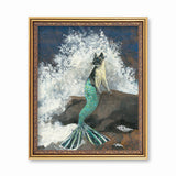 Art for Cat Lovers and Gifts for Cat Moms - Mermaid Cat Art Print www.pergamopapergoods.com