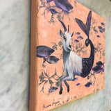 Capricorn Art - Original Goat Mermaid Art - 8x10" Collage Painting
