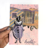Frenchie Clown Greeting Card - French Bulldog