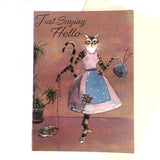 Cat and Mouse Greeting Card - Just Saying Hello