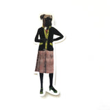 Boxer Lady Vinyl Sticker