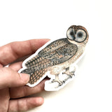Vintage Animal Vinyl Stickers - Waterproof Owl Sticker for Bird Lovers - Pergamo Paper Goods - Vintage Inspired Collage Art for Animal Lovers