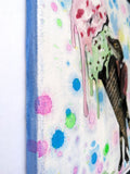 Ice Cream Gator 8x10" Collage Painting - Original