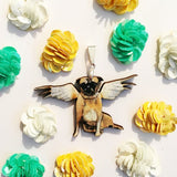 Illustrated Handmade Jewelry Gifts for Pug Lovers - Angel Pug Necklace www.pergamopapergoods.com
