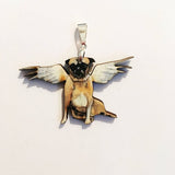Illustrated Handmade Jewelry Gifts for Pug Lovers - Angel Pug Necklace www.pergamopapergoods.com