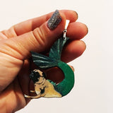 Handmade Jewelry & Gifts for Pug Lovers - Mermaid Pug Pendant Necklace www.pergamopapergoods.com