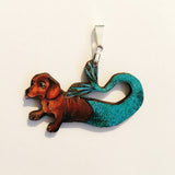 Handmade Gifts and Jewelry for Dog Lovers - Dachshund Mermaid Necklace www.pergamopapergoods.com