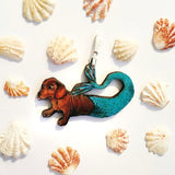 Handmade Gifts and Jewelry for Dog Lovers - Dachshund Mermaid Necklace www.pergamopapergoods.com