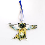 Pug Lover Stocking Stuffer Holiday Gift- Angel Pug Christmas Ornament www.pergamopapergoods.com