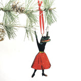 Retro Handmade Holiday Ornaments - Alligator Christmas Ornament www.pergamopapergoods.com