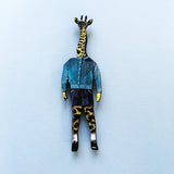 Animal Lover Gifts with a Vintage Twist - Retro Giraffe Boy Magnet www.pergamopapergoods.com