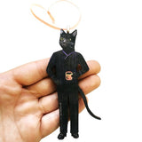 Cat Lover Christmas Gift Stocking Stuffer - Black Cat Holiday Ornament www.pergamopapergoods.com