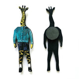 Animal Lover Gifts with a Vintage Twist - Retro Giraffe Boy Magnet www.pergamopapergoods.com