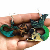 Mismatched Dog Earrings