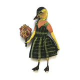 Retro Animal Refrigerator Magnet - Handmade Laser Cut Duck Magnet www.pergamopapergoods.com