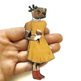 Anthropomorphic Animal Art Illustrated Gifts - Otter Magnet www.pergamopapergoods.com