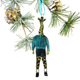 Animal Lover Holiday Stocking Stuffer - Giraffe Boy Christmas Ornament www.pergamopapergoods.com