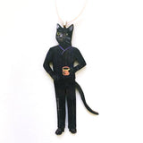 Cat Lover Christmas Gift Stocking Stuffer - Black Cat Holiday Ornament www.pergamopapergoods.com