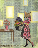 Retro Fox Art Print - Laundry Room Art For Animal Lovers by Pergamo Paper Goods  www.pergamopapergoods.com