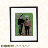 Fun Gay Art - Ocean Friends Art Print - Shark & Beluga take a Stroll by Pergamo Paper Goods