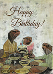 Otter Birthday Cake Card