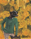 Vintage Inspired Animal Illustrations - Sweater Pit Bull Art Print by Pergamo Paper Goods
