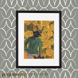 Vintage Inspired Animal Illustrations - Sweater Pit Bull Art Print by Pergamo Paper Goods