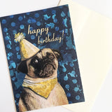 Pug Birthday Card