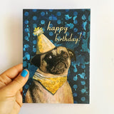 Pug Birthday Card
