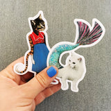 Mermaid Cat Vinyl Sticker