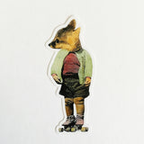 Cute laptop stickers, Unique laptop sticker, Fox sticker on white background www.pergamopapergoods.com