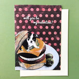 Dog Valentine Greeting Card with Envelope