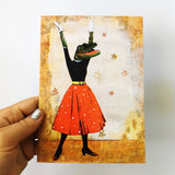 Excited Alligator Card