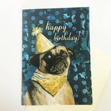 Pug Birthday Card