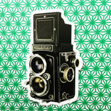 Retro camera vinyl sticker