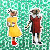 Dressed Up Animal Vinyl Stickers - Otter Sticker Set www.pergamopapergoods.com