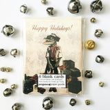Alligator Holiday Card or Card Set - Present Gator