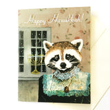 Raccoon Hanukkah Card or Card Set