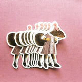 Illustrated Vinyl Stickers for Animal Lovers - Squirrel Vinyl Sticker www.pergamopapergoods.com