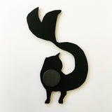 Mermaid Magnet Set | Cat Magnet  | Pug Magnet | Animal Refrigerator Magnets | Illustrated Wood Magnet | Laser Cut Wood Kitchen Gift