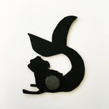 Mermaid Magnet Set | Cat Magnet  | Pug Magnet | Animal Refrigerator Magnets | Illustrated Wood Magnet | Laser Cut Wood Kitchen Gift
